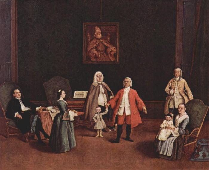 Pietro Longhi Portrat einer venezianischen Familie Norge oil painting art